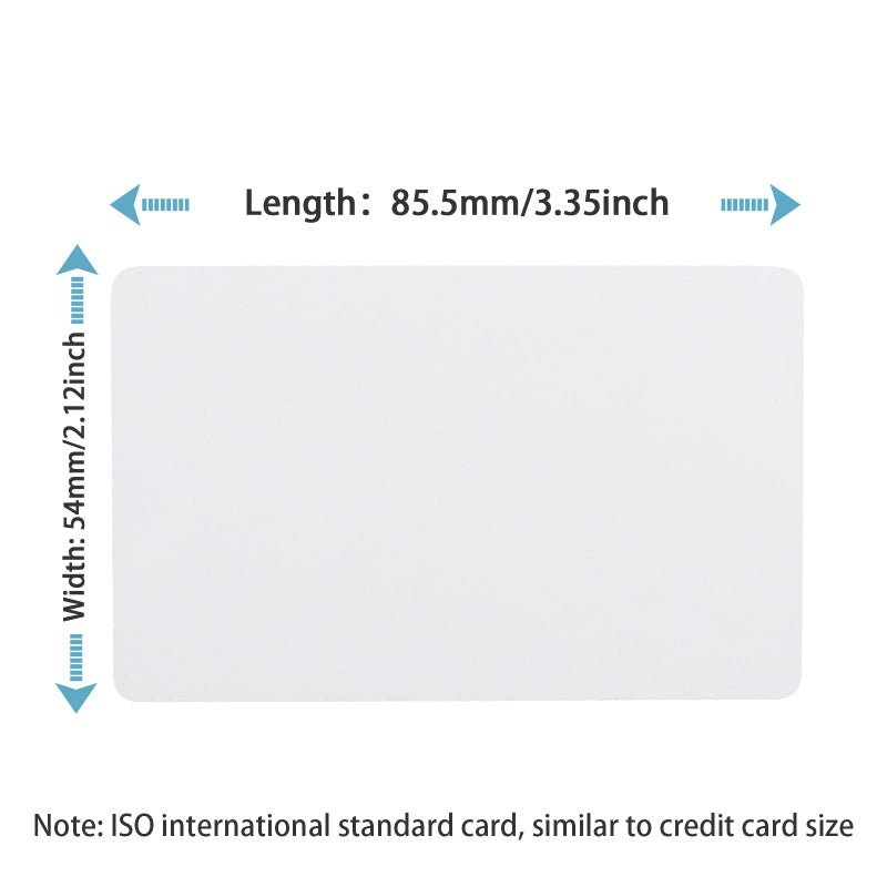 CAETOUNG 100 Pack Premium Blank PVC Cards  CAETOUNG CR80 30 Mil Graphic Quality White Plastic Cards for Photo ID Badge Printers - Image 5